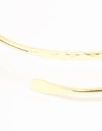 Gold Plated Textured Wrap Arm Cuff - link has visual effect only