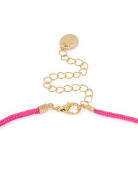 Pink Cord & Fish Charms Necklace - link has visual effect only