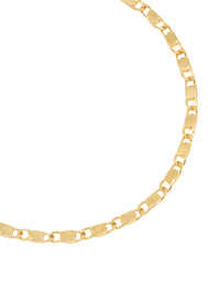 Gold Plated Link Chain Toggle Bracelet - link has visual effect only