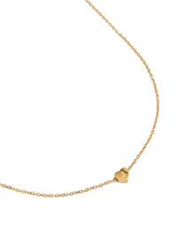 Waterproof Gold Plated Stainless Steel Mini Heart Letter J Necklace - link has visual effect only