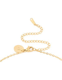 Waterproof Gold Plated Stainless Steel Cubic Zirconia Mini Pavé Letter A Necklace - link has visual effect only