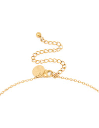 Waterproof Gold Plated Stainless Steel Large Bubble Letter M Necklace - link has visual effect only