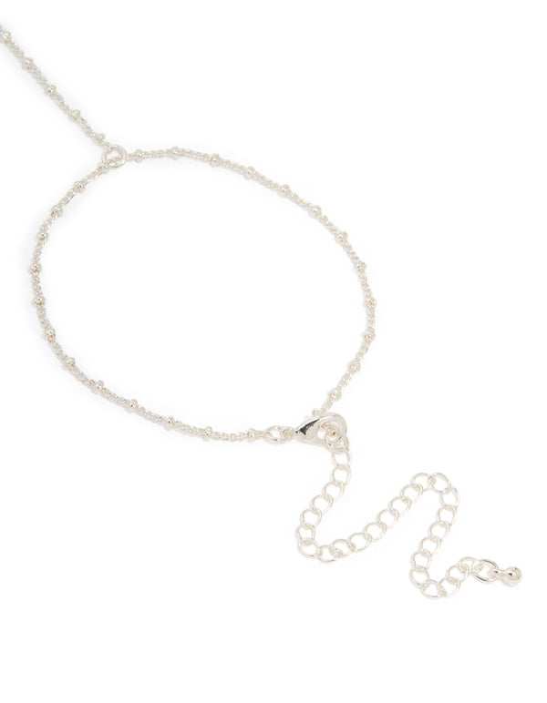 Silver Dainty Ball Hand Chain