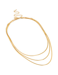 Waterproof Gold Plated Stainless Steel Snake Chain Necklace - link has visual effect only