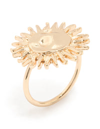 Gold Modern Sun Ring - link has visual effect only