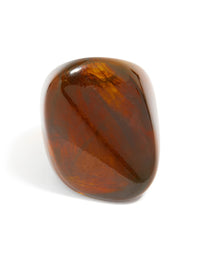 Dark Brown Acrylic Large Obtuse Ring - link has visual effect only