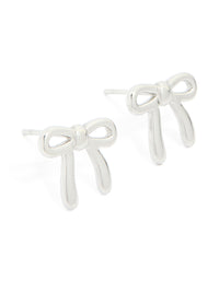 Waterproof Stainless Steel Enamel Bow Earrings Made From Stainless Steel - link has visual effect only
