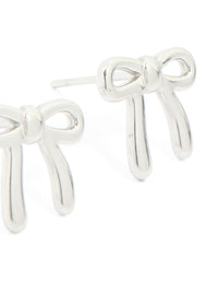 Waterproof Stainless Steel Enamel Bow Earrings Made From Stainless Steel - link has visual effect only