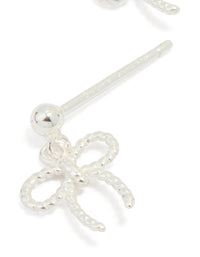 Sterling Silver Bow Drop Earrings - link has visual effect only