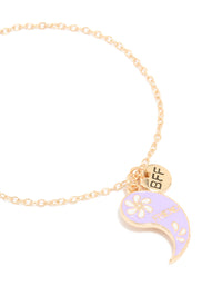 Kids Gold Pink & Purple Paisley Best Friends Charm Bracelets 2-Pack - link has visual effect only
