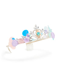 Kids Silver Metallic Shell Tiara Headband - link has visual effect only