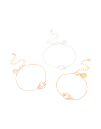 Mixed Metal Planet Bracelets 3-Pack - link has visual effect only