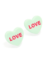 Acrylic Candy 'Love' Stud Earrings - link has visual effect only