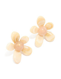 Acrylic Flower Stud Earrings - link has visual effect only