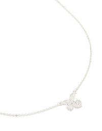 Silver Plated Cubic Zirconia Cherry Pendant Necklace - link has visual effect only
