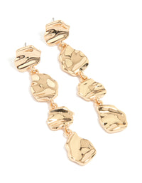Gold Organic Drop Earrings - link has visual effect only