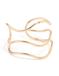 Gold Triangular Squiggle Wrist Cuff - link has visual effect only