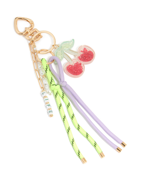 Cherry & Rope Hope Key Chain