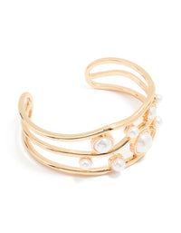 Gold Pearl Wave Wrist Cuff - link has visual effect only