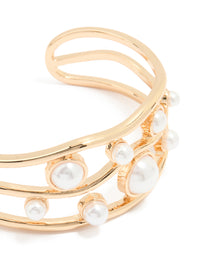 Gold Pearl Wave Wrist Cuff - link has visual effect only