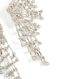 Silver Diamante Angel Wing Stud Earrings - link has visual effect only