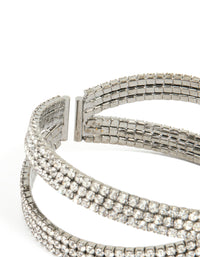 Gunmetal Twisted Wrist Cuff - link has visual effect only