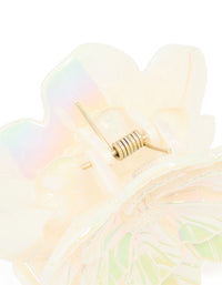 Pearlised Double Flower Claw Clip - link has visual effect only