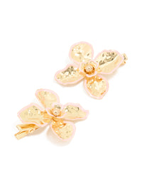 Gold Molten Flower Claw Clips 2-Pack - link has visual effect only