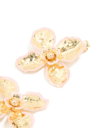 Gold Molten Flower Claw Clips 2-Pack - link has visual effect only