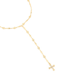 Gold Textured Cross Necklace - link has visual effect only