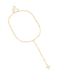 Gold Textured Cross Necklace - link has visual effect only