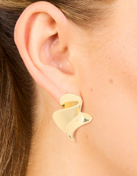 Gold Plated Warped Twist Earrings - link has visual effect only