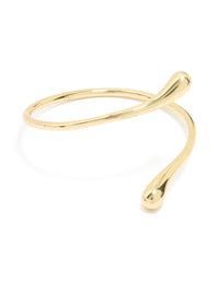 Gold Plated Teardrop Wrist Cuff - link has visual effect only