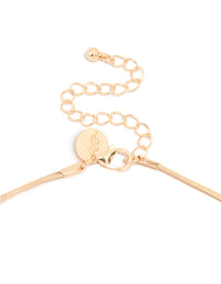 Gold Plated Freshwater Pearl Snake Chain Pendant Necklace - link has visual effect only