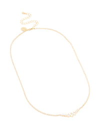 Gold Plated Cubic Zirconia Tennis Necklace - link has visual effect only