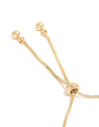 Designed with a infinity bracelet in gold plated cubic zirconia closure detail view - link has visual effect only