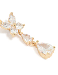 Surgical Steel Cubic Zirconia Butterfly Drop Belly Bar - link has visual effect only