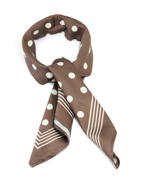 Brown Polka Dot Print Scarf - link has visual effect only