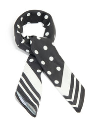 Black & White Polka Dot Fabric Scarf - link has visual effect only