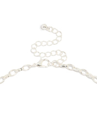 Silver Plated Multi Heart & Cross Charm Necklace - link has visual effect only