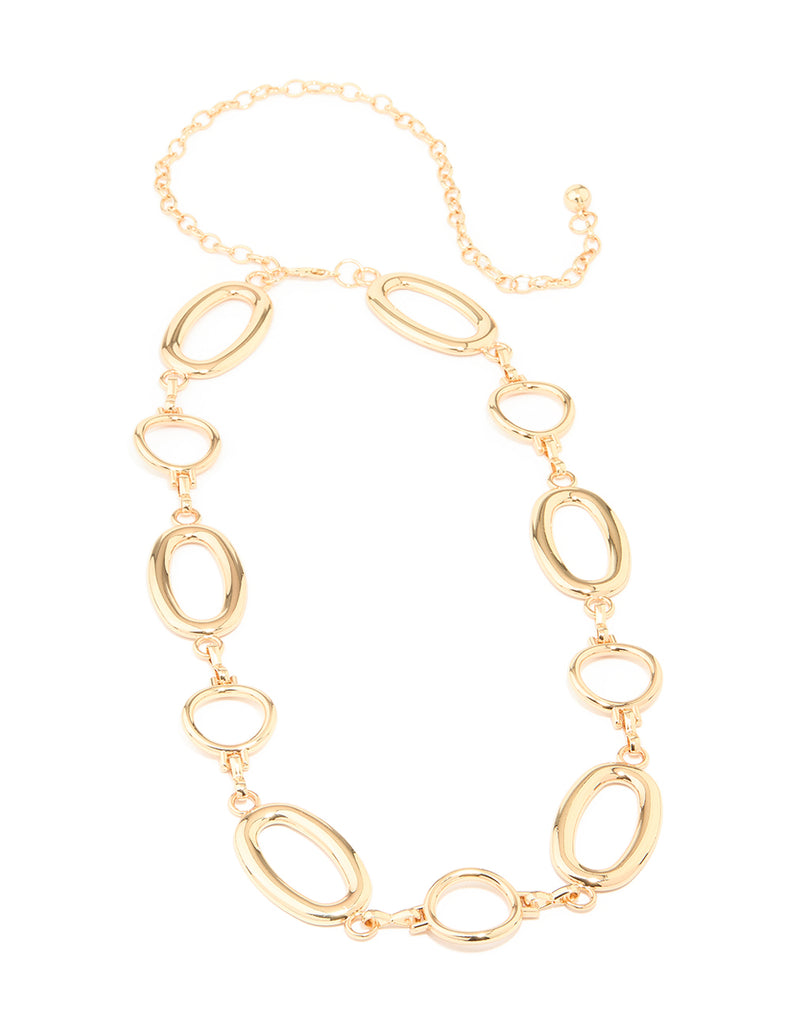 Gold Large Oval & Circle Belt