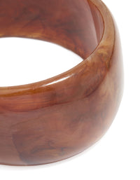 Brown Acrylic Marble Wavy Bangle - link has visual effect only