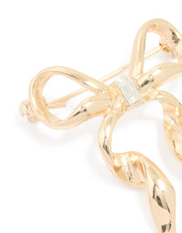 Gold Diamante Mini Bow Brooch - link has visual effect only