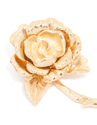 Gold Blooming Rose Brooch - link has visual effect only