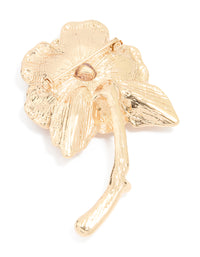 Gold Blooming Rose Brooch - link has visual effect only