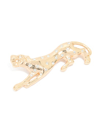 Gold Diamante Jaguar Brooch - link has visual effect only