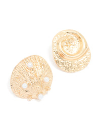Gold Shell Brooches 2-Pack - link has visual effect only