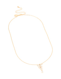 Gold Diamante Butterfly Drop Necklace - link has visual effect only