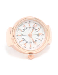 Rose Gold Statement Watch Ring - link has visual effect only