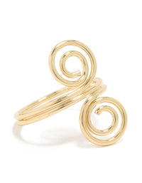 Gold Plated Double Swirl Ring - link has visual effect only